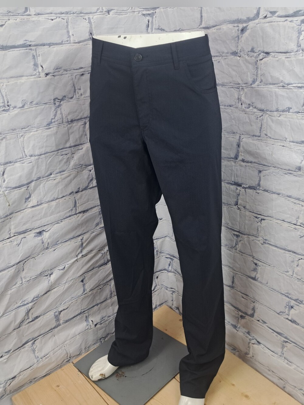Alberto Men's Stone Modern Fit Pants Ceramica Structure Dark Navy Size 36x36